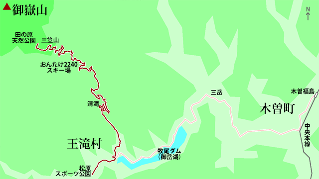 ヒルクライム・イン・王滝村マップ