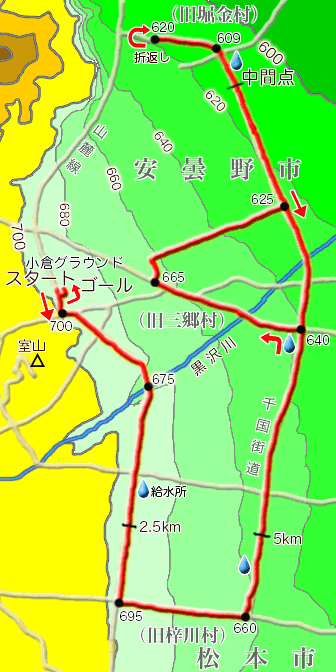 三郷アップルマラソンコース図