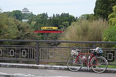 三口橋から いすみ鉄道と大多喜城
