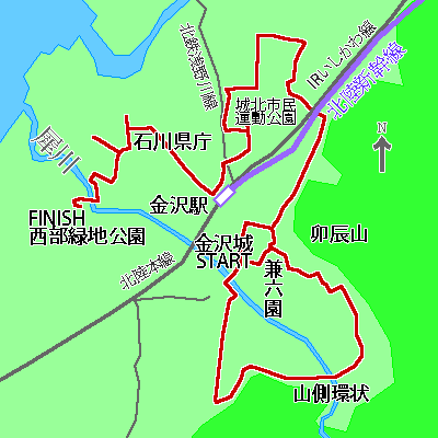 金沢マラソン2016マップ