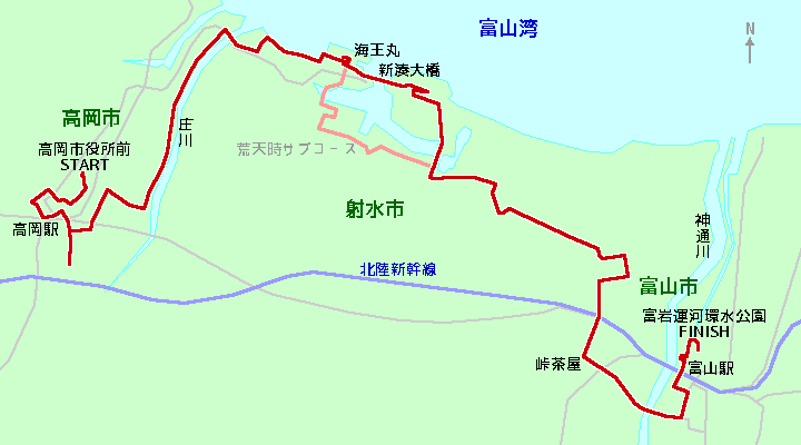 富山マラソン2015マップ